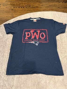 HOMAGE Navy Blue PWO Patriots Graphic Tee with Red Print